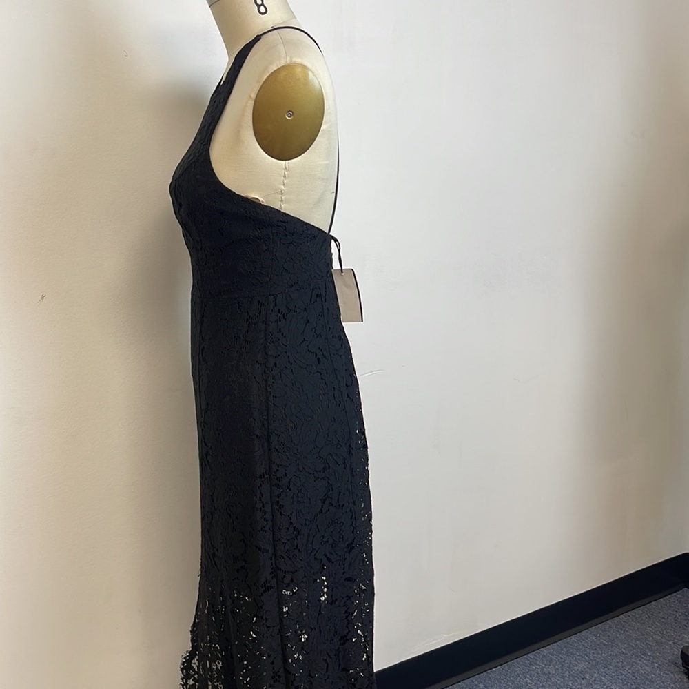 Fame and Partners Black Lace-Panel Halter Maxi Dress - Picture 5 of 6